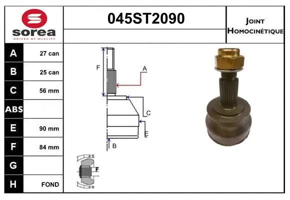 Joint Kit, drive shaft (045ST2090)