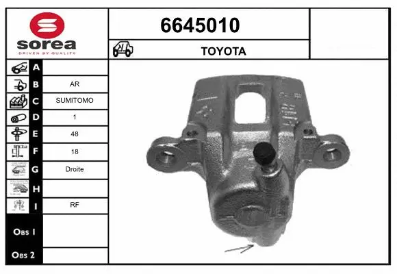 Brake Caliper (6645010)
