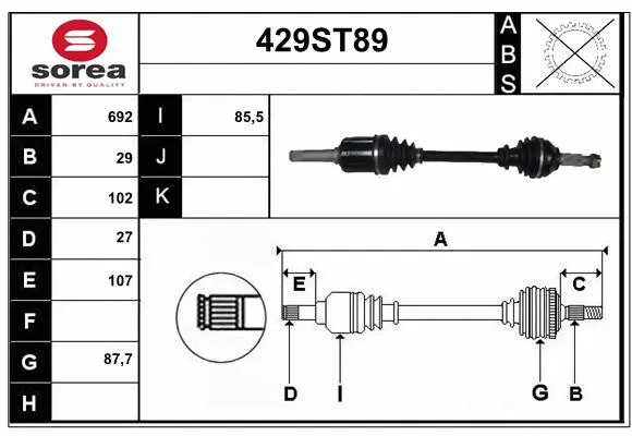 Drive Shaft (429ST89)
