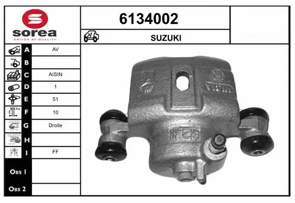 Brake Caliper (6134002)