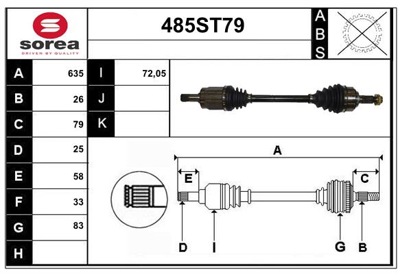 Drive Shaft (485ST79)