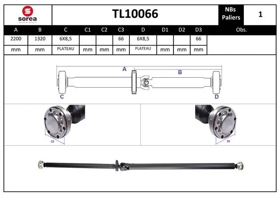 Propshaft, axle drive (TL10066)