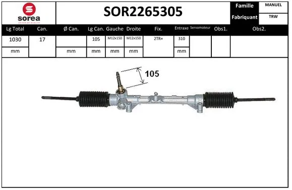 Steering Gear (SOR2265305)