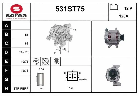 Alternator (531ST75)