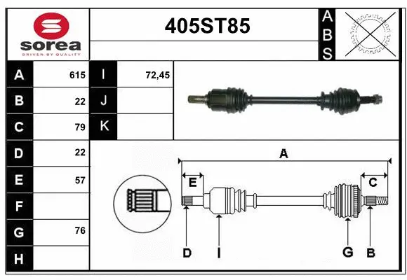 Drive Shaft (405ST85)