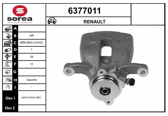 Brake Caliper (6377011)