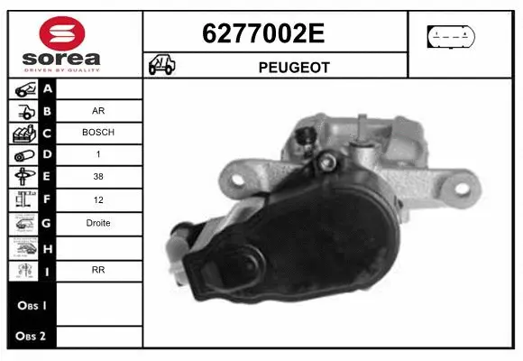 Brake Caliper (6277002E)