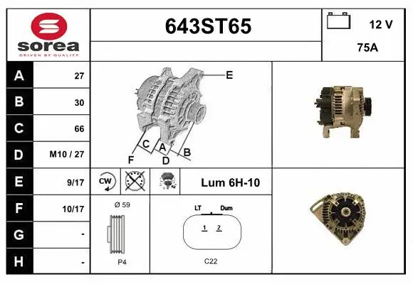 Alternator (643ST65)