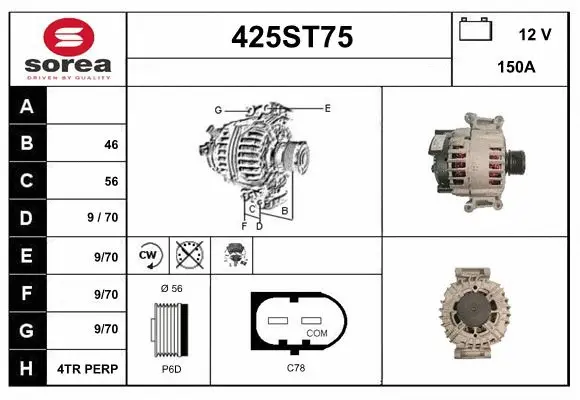 Alternator (425ST75)