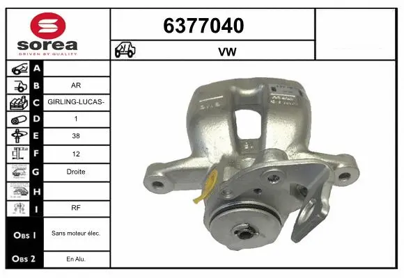 Brake Caliper (6377040)