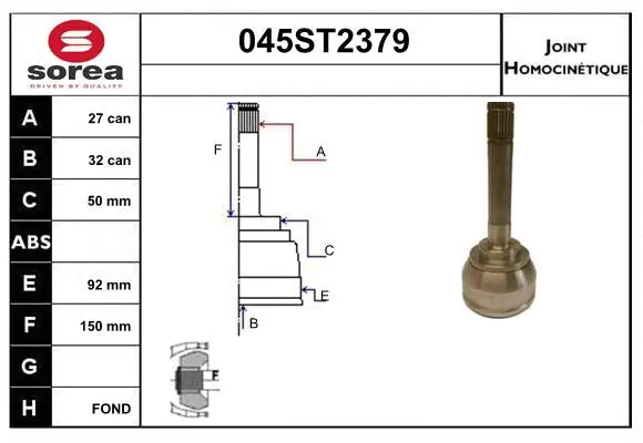 Joint Kit, drive shaft (045ST2379)