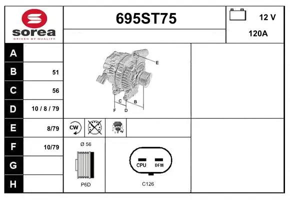Alternator (695ST75)