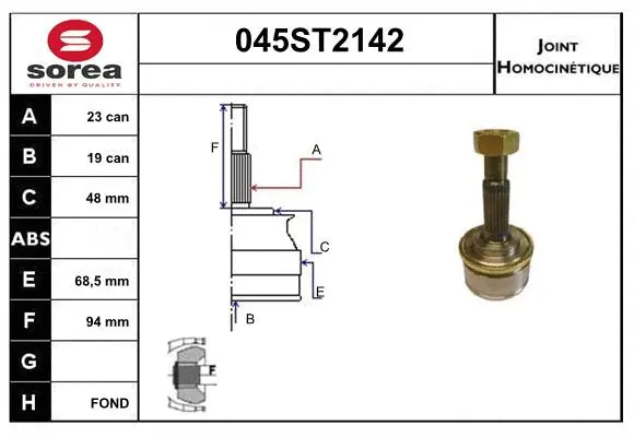 Joint Kit, drive shaft (045ST2142)