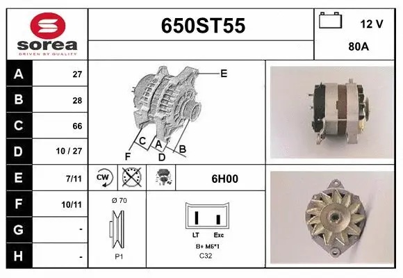Alternator (650ST55)