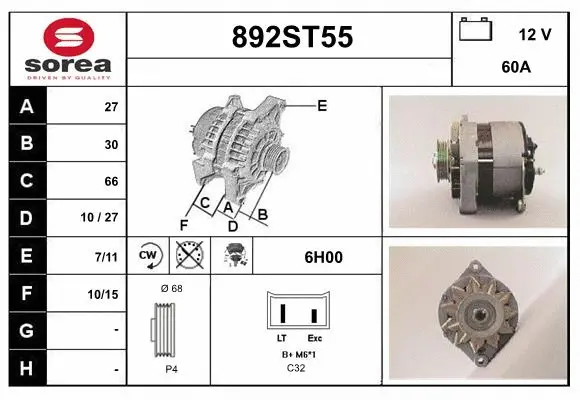 Alternator (892ST55)