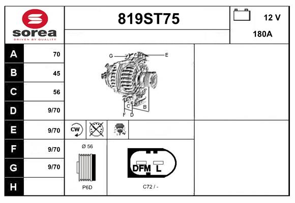 Alternator (819ST75)