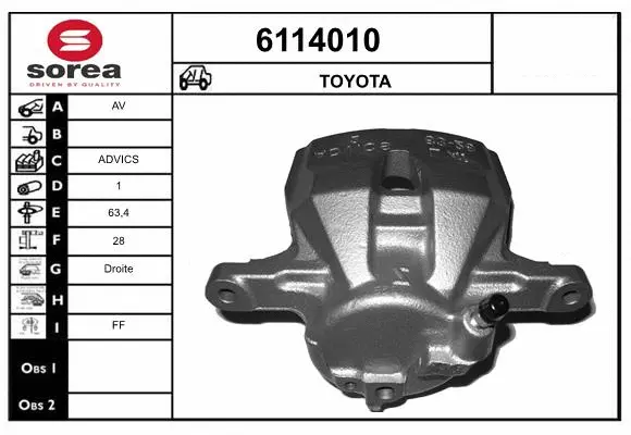 Brake Caliper (6114010)