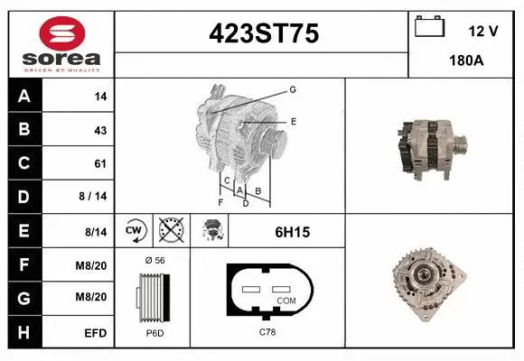 Alternator (423ST75)