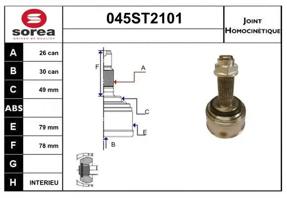Joint Kit, drive shaft (045ST2101)