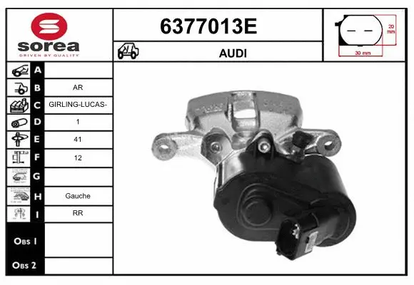 Brake Caliper (6377013E)