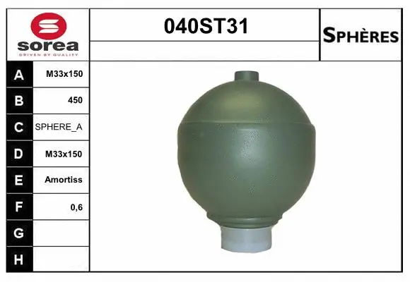 Pressure Accumulator, pneumatic suspension (040ST31)