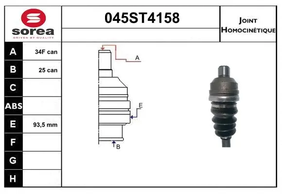 Joint Kit, drive shaft (045ST4158)