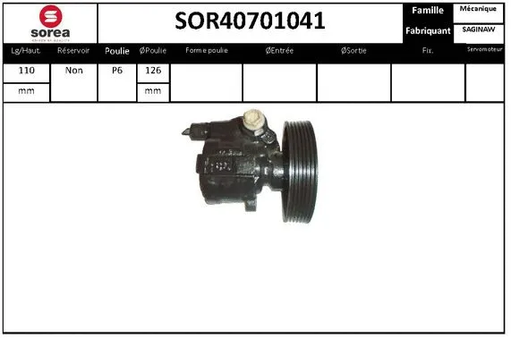 Hydraulic Pump, steering (SOR40701041)