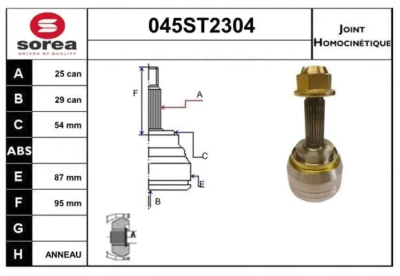 Joint Kit, drive shaft (045ST2304)