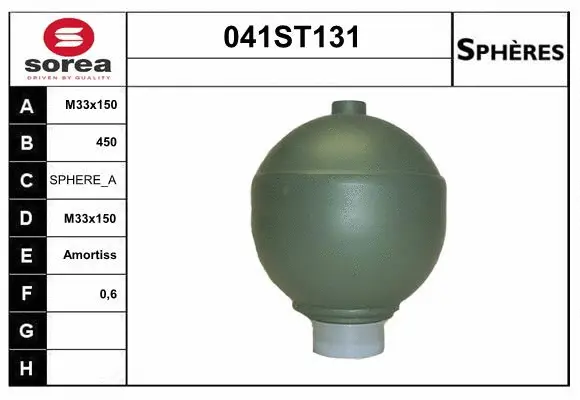 Pressure Accumulator, pneumatic suspension (041ST131)