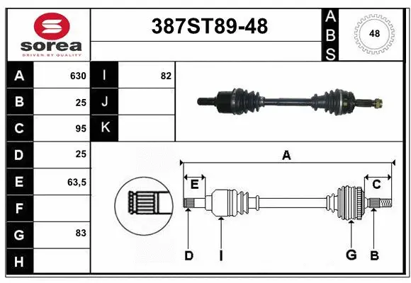 Drive Shaft (387ST89-48)