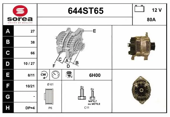 Alternator (644ST65)