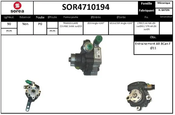 Hydraulic Pump, steering (SOR4710194)