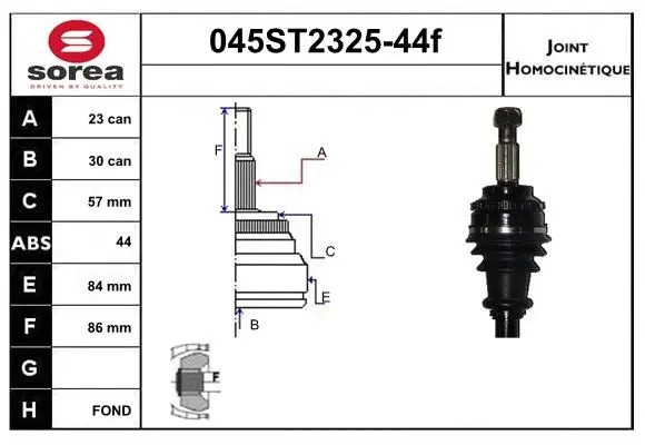 Joint Kit, drive shaft (045ST2325-44f)