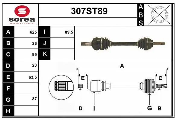 Drive Shaft (307ST89)