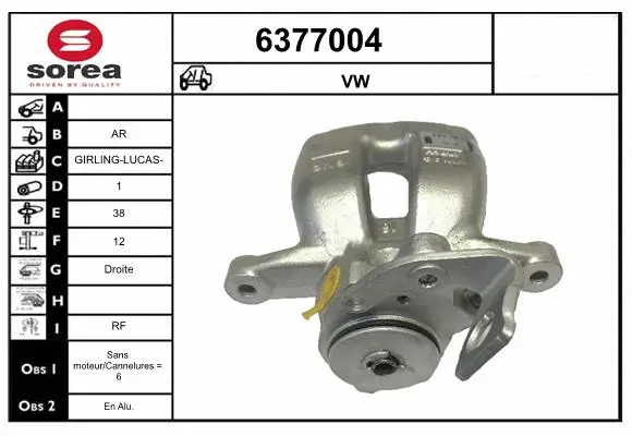 Brake Caliper (6377004)