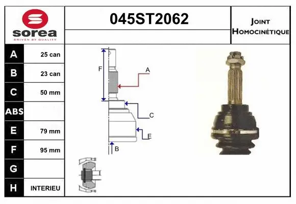Joint Kit, drive shaft (045ST2062)