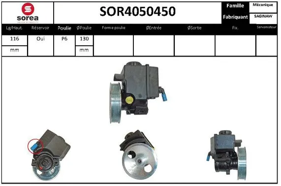 Hydraulic Pump, steering (SOR4050450)