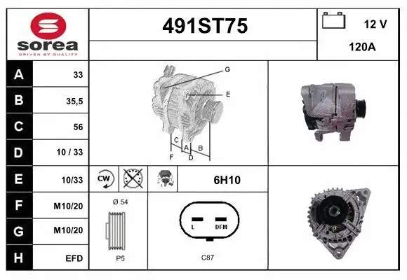 Alternator (491ST75)