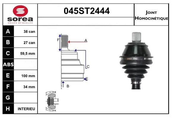 Joint Kit, drive shaft (045ST2444)