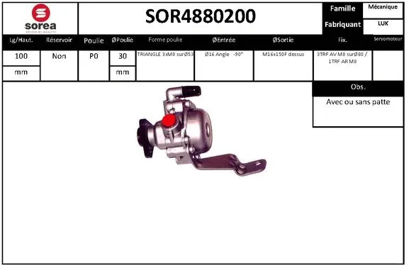 Hydraulic Pump, steering (SOR4880200)