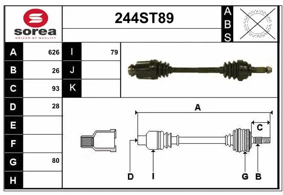 Drive Shaft (244ST89)