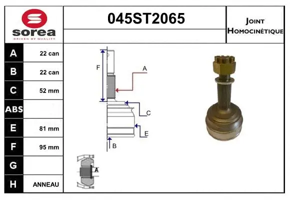 Joint Kit, drive shaft (045ST2065)