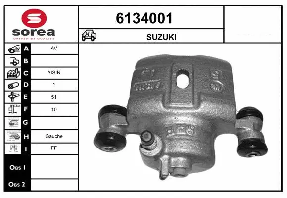 Brake Caliper (6134001)
