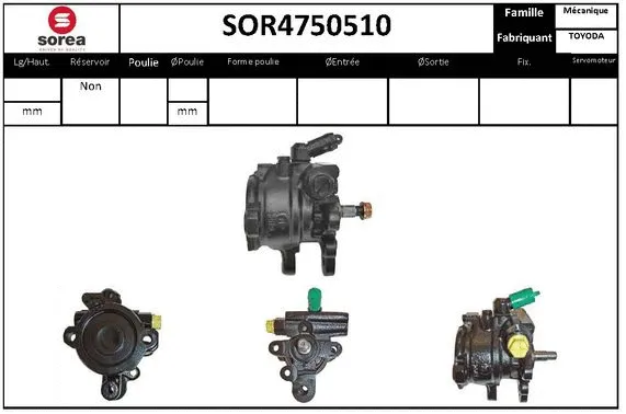 Hydraulic Pump, steering (SOR4750510)