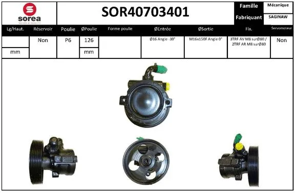Hydraulic Pump, steering (SOR40703401)