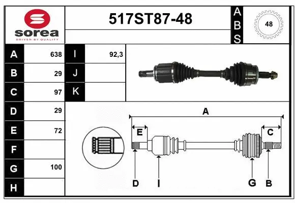Drive Shaft (517ST87-48)