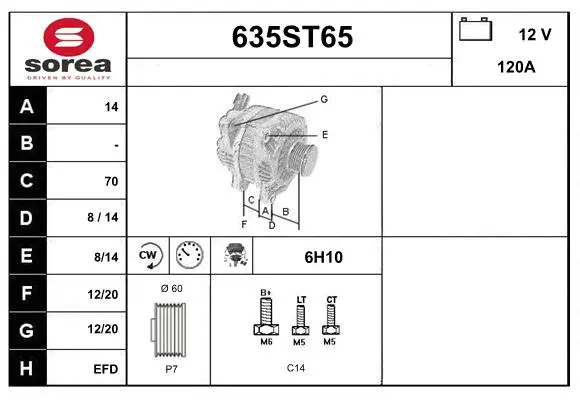 Alternator (635ST65)