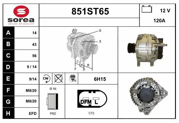 Alternator (851ST65)
