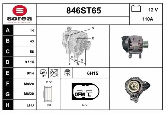 Alternator (846ST65)