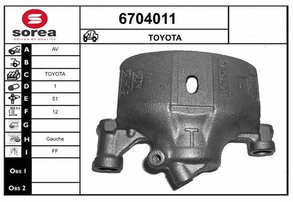 Brake Caliper (6704011)